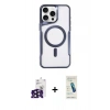 MARSİLYAN™- iPhone 16 Pro Max Kılıf Yadigar Klasik Özel Seri - Şeffaf Pasifik Cam Ekran Koruyucu + Bilvis Titan Kamera Lens - SH
