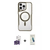 MARSİLYAN™- iPhone 16 Pro Max Kılıf Yadigar Klasik Özel Seri - Şeffaf Pasifik Cam Ekran Koruyucu + Bilvis Titan Kamera Lens - SH