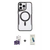 MARSİLYAN™- iPhone 16 Pro Max Kılıf Yadigar Klasik Özel Seri - Şeffaf Pasifik Cam Ekran Koruyucu + Bilvis Titan Kamera Lens - SH