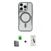 MARSİLYAN™- iPhone 16 Pro Max Kılıf Yadigar Klasik Özel Seri - Şeffaf Pasifik Cam Ekran Koruyucu + Raze Metal Kamera Lens - SH