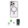 MARSİLYAN™- iPhone 16 Pro Max Kılıf Yadigar Klasik Özel Seri - Siyah 360 Mat Full Body Arka Koruyucu + Raze Metal Kamera Lens - BZ