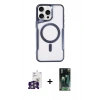 MARSİLYAN™- iPhone 16 Pro Max Kılıf Yadigar Klasik Özel Seri - Siyah 360 Mat Full Body Arka Koruyucu + Bilvis Titan Kamera Lens - GS