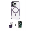 MARSİLYAN™- iPhone 16 Pro Max Kılıf Yadigar Klasik Özel Seri - Siyah 360 Mat Full Body Arka Koruyucu + Bilvis Titan Kamera Lens - GS