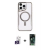 MARSİLYAN™- iPhone 16 Pro Max Kılıf Yadigar Klasik Özel Seri - Siyah 360 Mat Full Body Arka Koruyucu + Bilvis Titan Kamera Lens - TMGI