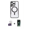 MARSİLYAN™- iPhone 16 Pro Max Kılıf Yadigar Klasik Özel Seri - Siyah 360 Mat Full Body Arka Koruyucu + Bilvis Titan Kamera Lens - GS