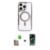 MARSİLYAN™- iPhone 16 Pro Max Kılıf Yadigar Klasik Özel Seri - Siyah 360 Mat Full Body Arka Koruyucu + Raze Metal Kamera Lens - CLTM