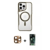 MARSİLYAN™- iPhone 16 Pro Max Kılıf Yadigar Klasik Özel Seri - Siyah 360 Mat Full Body Arka Koruyucu + Çöl Titanyum Pers Alüminyum Kamera Lens