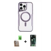 MARSİLYAN™- iPhone 16 Pro Max Kılıf Yadigar Klasik Özel Seri - Siyah 360 Mat Full Body Arka Koruyucu + Raze Metal Kamera Lens - CLTM