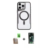 MARSİLYAN™- iPhone 16 Pro Max Kılıf Yadigar Klasik Özel Seri - Siyah 360 Mat Full Body Arka Koruyucu + Raze Metal Kamera Lens - CLTM