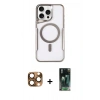 MARSİLYAN™- iPhone 16 Pro Max Kılıf Yadigar Klasik Özel Seri - Siyah 360 Mat Full Body Arka Koruyucu + Çöl Titanyum Pers Alüminyum Kamera Lens