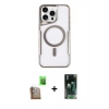 MARSİLYAN™- iPhone 16 Pro Max Kılıf Yadigar Klasik Özel Seri - Siyah 360 Mat Full Body Arka Koruyucu + Raze Metal Kamera Lens - CLTM