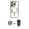 MARSİLYAN™- iPhone 16 Pro Max Kılıf Yadigar Klasik Özel Seri - Siyah 360 Mat Full Body Arka Koruyucu + Çöl Titanyum Pers Alüminyum Kamera Lens