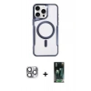 MARSİLYAN™- iPhone 16 Pro Max Kılıf Yadigar Klasik Özel Seri - Siyah 360 Mat Full Body Arka Koruyucu + Pers Alüminyum Kamera Lens - GI
