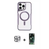 MARSİLYAN™- iPhone 16 Pro Max Kılıf Yadigar Klasik Özel Seri - Siyah 360 Mat Full Body Arka Koruyucu + Pers Alüminyum Kamera Lens - GI