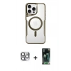 MARSİLYAN™- iPhone 16 Pro Max Kılıf Yadigar Klasik Özel Seri - Siyah 360 Mat Full Body Arka Koruyucu + Pers Alüminyum Kamera Lens - GI