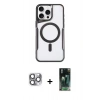MARSİLYAN™- iPhone 16 Pro Max Kılıf Yadigar Klasik Özel Seri - Siyah 360 Mat Full Body Arka Koruyucu + Pers Alüminyum Kamera Lens - GI