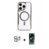 MARSİLYAN™- iPhone 16 Pro Max Kılıf Yadigar Klasik Özel Seri - Siyah 360 Mat Full Body Arka Koruyucu + Pers Alüminyum Kamera Lens - GS