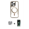MARSİLYAN™- iPhone 16 Pro Max Kılıf Yadigar Klasik Özel Seri - Siyah 360 Mat Full Body Arka Koruyucu + Pers Alüminyum Kamera Lens - GI