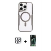MARSİLYAN™- iPhone 16 Pro Max Kılıf Yadigar Klasik Özel Seri - Siyah 360 Mat Full Body Arka Koruyucu + Pers Alüminyum Kamera Lens - GI