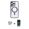 MARSİLYAN™- iPhone 16 Pro Max Kılıf Yadigar Klasik Özel Seri - Siyah 360 Mat Full Body Arka Koruyucu + Pers Alüminyum Kamera Lens - GS