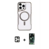 MARSİLYAN™- iPhone 16 Pro Max Kılıf Yadigar Klasik Özel Seri - Siyah 360 Mat Full Body Arka Koruyucu + PVD Metal Kamera Lens - GS