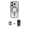 MARSİLYAN™- iPhone 16 Pro Max Kılıf Yadigar Klasik Özel Seri - Siyah 360 Mat Full Body Arka Koruyucu + PVD Metal Kamera Lens - GS