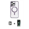 MARSİLYAN™- iPhone 16 Pro Max Kılıf Yadigar Klasik Özel Seri - Siyah 360 Mat Full Body Arka Koruyucu + PVD Metal Kamera Lens - GS