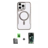 MARSİLYAN™- iPhone 16 Pro Max Kılıf Yadigar Klasik Özel Seri - Siyah 360 Mat Full Body Arka Koruyucu + Raze Metal Kamera Lens - SH