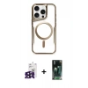MARSİLYAN™- iPhone 16 Pro Max Kılıf Yadigar Klasik Özel Seri - Siyah 360 Mat Full Body Arka Koruyucu + Bilvis Titan Kamera Lens - SH