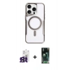 MARSİLYAN™- iPhone 16 Pro Max Kılıf Yadigar Klasik Özel Seri - Siyah 360 Mat Full Body Arka Koruyucu + Bilvis Titan Kamera Lens - SH