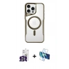 MARSİLYAN™- iPhone 16 Pro Max Kılıf Yadigar Klasik Özel Seri - Siyah 3D Antistatik Cam Ekran Koruyucu + Bilvis Titan Kamera Lens - GS
