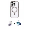 MARSİLYAN™- iPhone 16 Pro Max Kılıf Yadigar Klasik Özel Seri - Siyah 3D Antistatik Cam Ekran Koruyucu + Bilvis Titan Kamera Lens - TMGI