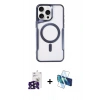 MARSİLYAN™- iPhone 16 Pro Max Kılıf Yadigar Klasik Özel Seri - Siyah 3D Antistatik Cam Ekran Koruyucu + Bilvis Titan Kamera Lens - SH