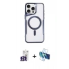 MARSİLYAN™- iPhone 16 Pro Max Kılıf Yadigar Klasik Özel Seri - Siyah 3D Antistatik Cam Ekran Koruyucu + Bilvis Titan Kamera Lens - TMGI