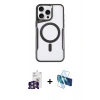 MARSİLYAN™- iPhone 16 Pro Max Kılıf Yadigar Klasik Özel Seri - Siyah 3D Antistatik Cam Ekran Koruyucu + Bilvis Titan Kamera Lens - GS