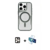 MARSİLYAN™- iPhone 16 Pro Max Kılıf Yadigar Klasik Özel Seri - Siyah 3D Antistatik Cam Ekran Koruyucu + PVD Metal Kamera Lens - GD