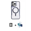 MARSİLYAN™- iPhone 16 Pro Max Kılıf Yadigar Klasik Özel Seri - Siyah 3D Antistatik Cam Ekran Koruyucu + PVD Metal Kamera Lens - GS