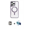 MARSİLYAN™- iPhone 16 Pro Max Kılıf Yadigar Klasik Özel Seri - Siyah 3D Antistatik Cam Ekran Koruyucu + PVD Metal Kamera Lens - GD