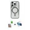 MARSİLYAN™- iPhone 16 Pro Max Kılıf Yadigar Klasik Özel Seri - Siyah 3D Antistatik Cam Ekran Koruyucu + Raze Metal Kamera Lens - CLTM