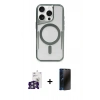 MARSİLYAN™- iPhone 16 Pro Max Kılıf Yadigar Klasik Özel Seri - Siyah 3D Antistatik Hayalet Cam Ekran Koruyucu + Bilvis Titan Kamera Lens - GS