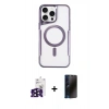 MARSİLYAN™- iPhone 16 Pro Max Kılıf Yadigar Klasik Özel Seri - Siyah 3D Antistatik Hayalet Cam Ekran Koruyucu + Bilvis Titan Kamera Lens - SH