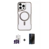 MARSİLYAN™- iPhone 16 Pro Max Kılıf Yadigar Klasik Özel Seri - Siyah 3D Antistatik Hayalet Cam Ekran Koruyucu + Bilvis Titan Kamera Lens - GS