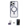 MARSİLYAN™- iPhone 16 Pro Max Kılıf Yadigar Klasik Özel Seri - Siyah 3D Antistatik Hayalet Cam Ekran Koruyucu + Bilvis Titan Kamera Lens - TMGI