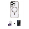 MARSİLYAN™- iPhone 16 Pro Max Kılıf Yadigar Klasik Özel Seri - Siyah 3D Antistatik Hayalet Cam Ekran Koruyucu + Bilvis Titan Kamera Lens - SH