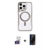 MARSİLYAN™- iPhone 16 Pro Max Kılıf Yadigar Klasik Özel Seri - Siyah 3D Antistatik Hayalet Cam Ekran Koruyucu + Bilvis Titan Kamera Lens - TMGI