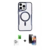 MARSİLYAN™- iPhone 16 Pro Max Kılıf Yadigar Klasik Özel Seri - Siyah 3D Antistatik Mat Seramik Nano Ekran Koruyucu + Raze Metal Kamera Lens - BZ