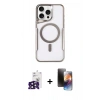 MARSİLYAN™- iPhone 16 Pro Max Kılıf Yadigar Klasik Özel Seri - Siyah 3D Antistatik Mat Seramik Nano Ekran Koruyucu + Bilvis Titan Kamera Lens - SH