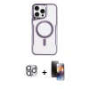 MARSİLYAN™- iPhone 16 Pro Max Kılıf Yadigar Klasik Özel Seri - Siyah 3D Antistatik Mat Seramik Nano Ekran Koruyucu + Pers Alüminyum Kamera Lens - GI