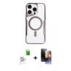 MARSİLYAN™- iPhone 16 Pro Max Kılıf Yadigar Klasik Özel Seri - Siyah 3D Antistatik Mat Seramik Nano Ekran Koruyucu + Raze Metal Kamera Lens - BZ