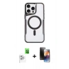MARSİLYAN™- iPhone 16 Pro Max Kılıf Yadigar Klasik Özel Seri - Siyah 3D Antistatik Mat Seramik Nano Ekran Koruyucu + Raze Metal Kamera Lens - BZ
